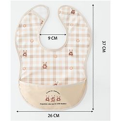 Babyhug Waterproof PU Sleeveless Feeding Bibs Pack of 2 - Bunny & Whale Print| Crumb Catcher Pocket| Easy Wipe Clean| Easy Velcro Closure| Weaning & Feeding Bibs| 0+ Months