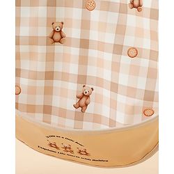 Babyhug Waterproof PU Sleeveless Feeding Bibs Pack of 2 - Bunny & Whale Print| Crumb Catcher Pocket| Easy Wipe Clean| Easy Velcro Closure| Weaning & Feeding Bibs| 0+ Months