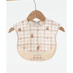 Babyhug Waterproof PU Sleeveless Feeding Bibs Pack of 2 - Bunny & Whale Print| Crumb Catcher Pocket| Easy Wipe Clean| Easy Velcro Closure| Weaning & Feeding Bibs| 0+ Months