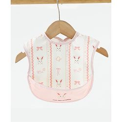 Babyhug Waterproof PU Sleeveless Feeding Bibs Pack of 2 - Bunny & Whale Print| Crumb Catcher Pocket| Easy Wipe Clean| Easy Velcro Closure| Weaning & Feeding Bibs| 0+ Months