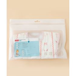 Babyhug Waterproof PU Sleeveless Feeding Bibs Pack of 2 - Bunny & Whale Print| Crumb Catcher Pocket| Easy Wipe Clean| Easy Velcro Closure| Weaning & Feeding Bibs| 0+ Months