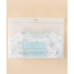 Babyhug Waterproof Polyester Half Sleeves Feeding Bibs Pack of 2 Bunny & Panda Print| Easy  Velcro Closure| Crumb Catcher Pocket| Washable & Lightweight| 0+ Months