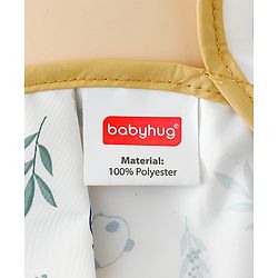 Babyhug Waterproof Polyester Half Sleeves Feeding Bibs Pack of 2 Bunny & Panda Print| Easy  Velcro Closure| Crumb Catcher Pocket| Washable & Lightweight| 0+ Months