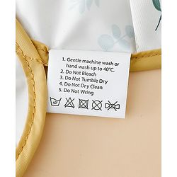 Babyhug Waterproof Polyester Half Sleeves Feeding Bibs Pack of 2 Bunny & Panda Print| Easy  Velcro Closure| Crumb Catcher Pocket| Washable & Lightweight| 0+ Months