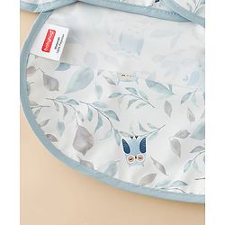 Babyhug Waterproof Polyester Half Sleeves Feeding Bibs Pack of 2 Bunny & Panda Print| Easy  Velcro Closure| Crumb Catcher Pocket| Washable & Lightweight| 0+ Months