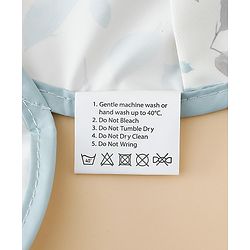 Babyhug Waterproof Polyester Half Sleeves Feeding Bibs Pack of 2 Bunny & Panda Print| Easy  Velcro Closure| Crumb Catcher Pocket| Washable & Lightweight| 0+ Months