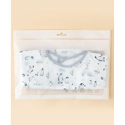 Babyhug Full Sleeve Waterproof Polyester Feeding Bib Panda Print| Long Sleeves| Crumb Catcher Pocket| Easy Velcro Closure| Mess-Free Feeding| 0+ Months