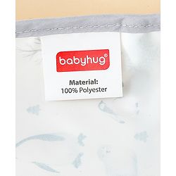 Babyhug Full Sleeve Waterproof Polyester Feeding Bib Panda Print| Long Sleeves| Crumb Catcher Pocket| Easy Velcro Closure| Mess-Free Feeding| 0+ Months