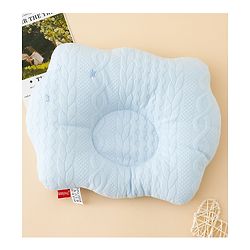 Babyhug Star Shaped Head Shaping Baby Pillow - Blue| Prevents Flat Head Syndrome| Soft & Breathable| Neck & Shoulder Support Pillow| Lightweight & Travel Friendly| 0-6 Months| New Born Gifting Option