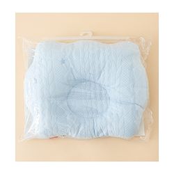 Babyhug Star Shaped Head Shaping Baby Pillow - Blue| Prevents Flat Head Syndrome| Soft & Breathable| Neck & Shoulder Support Pillow| Lightweight & Travel Friendly| 0-6 Months| New Born Gifting Option