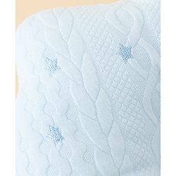 Babyhug Star Shaped Head Shaping Baby Pillow - Blue| Prevents Flat Head Syndrome| Soft & Breathable| Neck & Shoulder Support Pillow| Lightweight & Travel Friendly| 0-6 Months| New Born Gifting Option