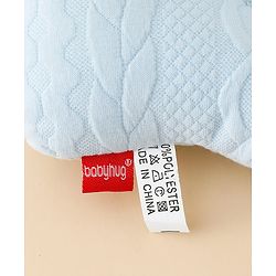 Babyhug Star Shaped Head Shaping Baby Pillow - Blue| Prevents Flat Head Syndrome| Soft & Breathable| Neck & Shoulder Support Pillow| Lightweight & Travel Friendly| 0-6 Months| New Born Gifting Option
