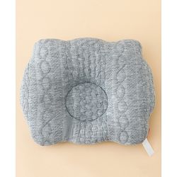 Babyhug Star Shaped Head Shaping Baby Pillow - Grey| Prevents Flat Head Syndrome| Soft & Breathable| Neck & Shoulder Support Pillow| Lightweight & Travel Friendly| 0-6 Months| New Born Gifting Option