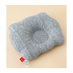 Babyhug Star Shaped Head Shaping Baby Pillow - Grey| Prevents Flat Head Syndrome| Soft & Breathable| Neck & Shoulder Support Pillow| Lightweight & Travel Friendly| 0-6 Months| New Born Gifting Option
