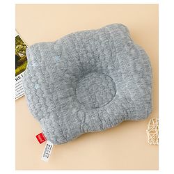 Babyhug Star Shaped Head Shaping Baby Pillow - Grey| Prevents Flat Head Syndrome| Soft & Breathable| Neck & Shoulder Support Pillow| Lightweight & Travel Friendly| 0-6 Months| New Born Gifting Option