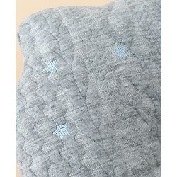 Babyhug Star Shaped Head Shaping Baby Pillow - Grey| Prevents Flat Head Syndrome| Soft & Breathable| Neck & Shoulder Support Pillow| Lightweight & Travel Friendly| 0-6 Months| New Born Gifting Option
