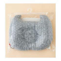 Babyhug Head Shaping Baby Pillow - Grey| Prevents Flat Head Syndrome| Soft & Breathable| Neck & Shoulder Support Pillow| Lightweight & Travel Friendly| 0-6 Months| New Born Gifting Option