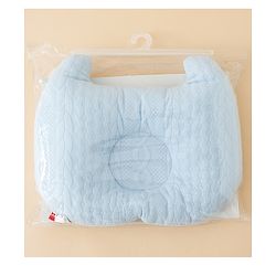 Babyhug Head Shaping Baby Pillow Prevents Flat Head Syndrome Soft & Breathable Neck & Shoulder Support Pillow Lightweight & Travel Friendly 0-6 Months New Born Gifting Option - Blue