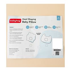 Babyhug Head Shaping Baby Pillow Prevents Flat Head Syndrome Soft & Breathable Neck & Shoulder Support Pillow Lightweight & Travel Friendly 0-6 Months New Born Gifting Option - Blue