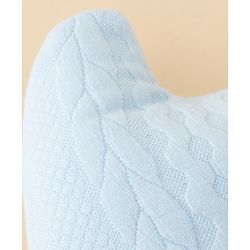 Babyhug Head Shaping Baby Pillow Prevents Flat Head Syndrome Soft & Breathable Neck & Shoulder Support Pillow Lightweight & Travel Friendly 0-6 Months New Born Gifting Option - Blue