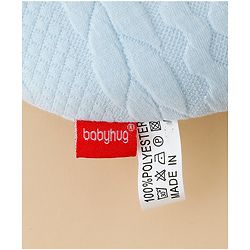 Babyhug Head Shaping Baby Pillow Prevents Flat Head Syndrome Soft & Breathable Neck & Shoulder Support Pillow Lightweight & Travel Friendly 0-6 Months New Born Gifting Option - Blue