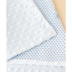Babyhug Soft & Lightweight All-Season Baby Blanket Gentle & Breathable Durable & Machine Washable Ideal for 012 Months New Born Gifting Option Travel Friendly 100cm X 75cm   Blue