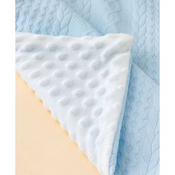 Babyhug Soft & Lightweight All-Season Baby Blanket Gentle & Breathable Durable & Machine Washable Ideal for 012 Months New Born Gifting Option Travel Friendly 100cm X 75cm -Blue
