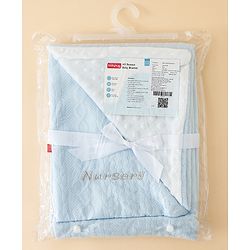 Babyhug Soft & Lightweight All-Season Baby Blanket Gentle & Breathable Durable & Machine Washable Ideal for 012 Months New Born Gifting Option Travel Friendly 100cm X 75cm -Blue