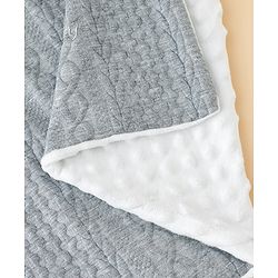 Babyhug Soft & Lightweight All-Season Baby Blanket Gentle & Breathable Durable & Machine Washable Ideal for 012 Months New Born Gifting Option Travel Friendly 100cm X 75cm  Grey
