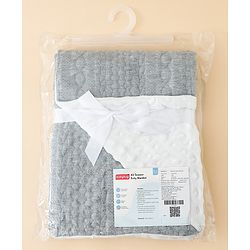 Babyhug Soft & Lightweight All-Season Baby Blanket Gentle & Breathable Durable & Machine Washable Ideal for 012 Months New Born Gifting Option Travel Friendly 100cm X 75cm  Grey