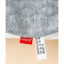 Babyhug Soft & Lightweight All-Season Baby Blanket Gentle & Breathable Durable & Machine Washable Ideal for 012 Months New Born Gifting Option Travel Friendly 100cm X 75cm  Grey
