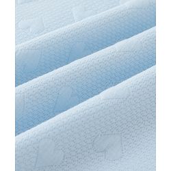 Babyhug All-Season Heart Embossed Baby Blanket Soft & Lightweight Gentle & Breathable Durable & Machine Washable Ideal for 012 Months New Born Gifting Option Travel Friendly 100cm X 75cm  Blue