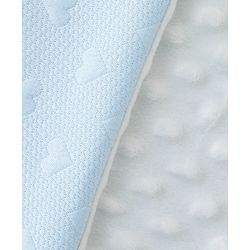 Babyhug All-Season Heart Embossed Baby Blanket Soft & Lightweight Gentle & Breathable Durable & Machine Washable Ideal for 012 Months New Born Gifting Option Travel Friendly 100cm X 75cm  Blue