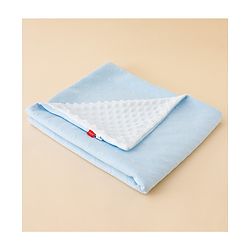Babyhug All-Season Heart Embossed Baby Blanket Soft & Lightweight Gentle & Breathable Durable & Machine Washable Ideal for 012 Months New Born Gifting Option Travel Friendly 100cm X 75cm  Blue