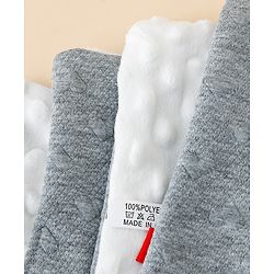 Babyhug All-Season Heart Embossed Baby Blanket - Grey| Soft & Lightweight| Gentle & Breathable| Durable & Machine Washable| Ideal for 012 Months| New Born Gifting Option| Travel Friendly|100cm X 75cm
