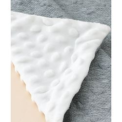 Babyhug All-Season Heart Embossed Baby Blanket - Grey| Soft & Lightweight| Gentle & Breathable| Durable & Machine Washable| Ideal for 012 Months| New Born Gifting Option| Travel Friendly|100cm X 75cm