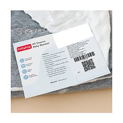 Babyhug All-Season Heart Embossed Baby Blanket - Grey| Soft & Lightweight| Gentle & Breathable| Durable & Machine Washable| Ideal for 012 Months| New Born Gifting Option| Travel Friendly|100cm X 75cm