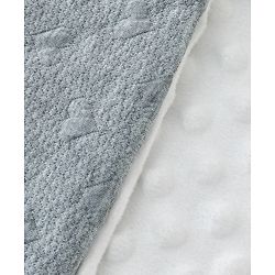 Babyhug All-Season Heart Embossed Baby Blanket - Grey| Soft & Lightweight| Gentle & Breathable| Durable & Machine Washable| Ideal for 012 Months| New Born Gifting Option| Travel Friendly|100cm X 75cm