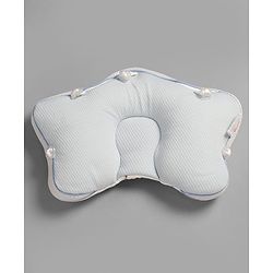 Babyhug Star Shaped Head Support Pillow -Blue|Soft Breathable Cotton Fabric| Ergonomic Head Support| Magical Land Print| Infant Pillow| Lightweight Travel Friendly| Prevents Flat Head| Washable Cover