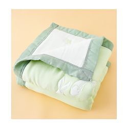 Babyhug 100% Pure Cotton Jacquard Gauze Baby Blanket Happy Bear Print 10 Layer Quilting Ultra Soft Breathable & Absorbent 0-24 Months New Born Essential -Green
