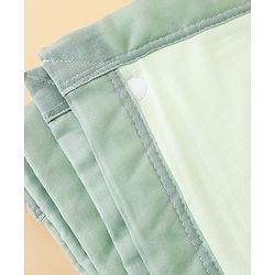 Babyhug 100% Pure Cotton Jacquard Gauze Baby Blanket Happy Bear Print 10 Layer Quilting Ultra Soft Breathable & Absorbent 0-24 Months New Born Essential -Green