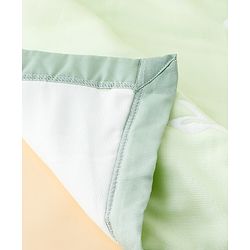 Babyhug 100% Pure Cotton Jacquard Gauze Baby Blanket Happy Bear Print 10 Layer Quilting Ultra Soft Breathable & Absorbent 0-24 Months New Born Essential -Green