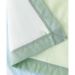 Babyhug 100% Pure Cotton Jacquard Gauze Baby Blanket Happy Bear Print 10 Layer Quilting Ultra Soft Breathable & Absorbent 0-24 Months New Born Essential -Green