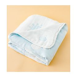 Babyhug 100% Pure Bamboo Baby Blanket Cute Bear Print 6 Layer Quilting Ultra Soft & Light Weight (520g)| Breathable & Absorbent 0-24 Months New Born Essential  - Blue