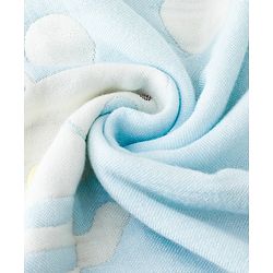 Babyhug 100% Pure Bamboo Baby Blanket Cute Bear Print 6 Layer Quilting Ultra Soft & Light Weight (520g)| Breathable & Absorbent 0-24 Months New Born Essential  - Blue