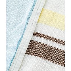 Babyhug 100% Pure Bamboo Baby Blanket Cute Bear Print 6 Layer Quilting Ultra Soft & Light Weight (520g)| Breathable & Absorbent 0-24 Months New Born Essential  - Blue