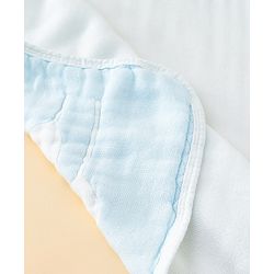 Babyhug 100% Pure Bamboo Baby Blanket Cute baby Elephant Print 6 Layer Quilting| Ultra Soft & Light Weight (520g) Breathable & Absorbent 0-24 Months New Born Essential - Blue