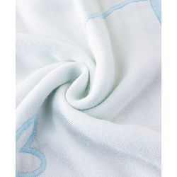 Babyhug 100% Pure Bamboo Baby Blanket Cute baby Elephant Print 6 Layer Quilting| Ultra Soft & Light Weight (520g) Breathable & Absorbent 0-24 Months New Born Essential - Blue