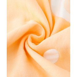 Babyhug 100% Pure Cotton Baby Blanket Bear Print 4 Layer Quilting| Ultra Soft & light Weight (470g) Breathable & Absorbent| 0-24 Months New Born Essential- Peach