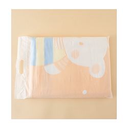 Babyhug 100% Pure Cotton Baby Blanket Bear Print 4 Layer Quilting| Ultra Soft & light Weight (470g) Breathable & Absorbent| 0-24 Months New Born Essential- Peach